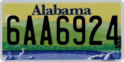AL license plate 6AA6924