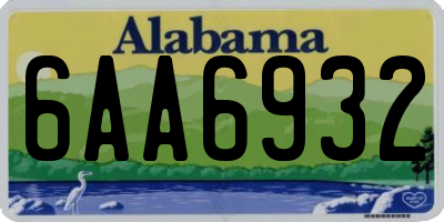 AL license plate 6AA6932