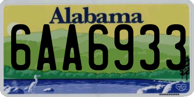 AL license plate 6AA6933