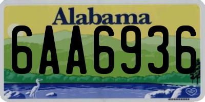 AL license plate 6AA6936