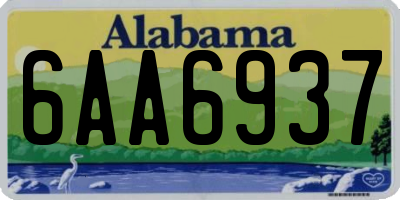 AL license plate 6AA6937