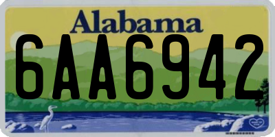 AL license plate 6AA6942