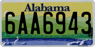 AL license plate 6AA6943