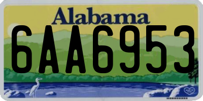 AL license plate 6AA6953