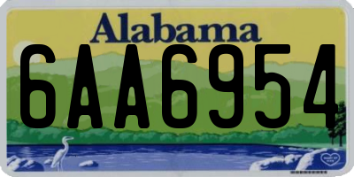 AL license plate 6AA6954