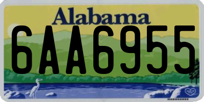 AL license plate 6AA6955