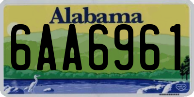 AL license plate 6AA6961