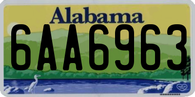 AL license plate 6AA6963