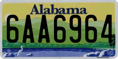 AL license plate 6AA6964