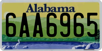 AL license plate 6AA6965