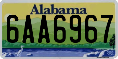AL license plate 6AA6967
