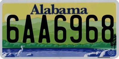 AL license plate 6AA6968