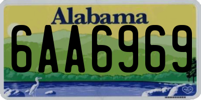 AL license plate 6AA6969