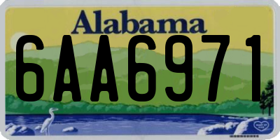 AL license plate 6AA6971