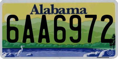 AL license plate 6AA6972