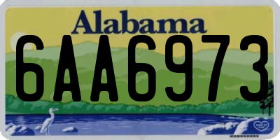 AL license plate 6AA6973