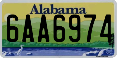 AL license plate 6AA6974