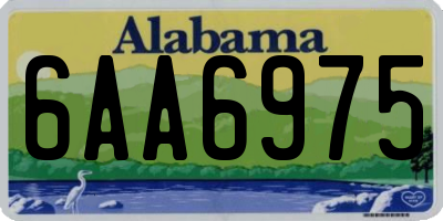 AL license plate 6AA6975