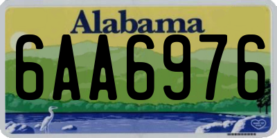 AL license plate 6AA6976