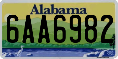 AL license plate 6AA6982