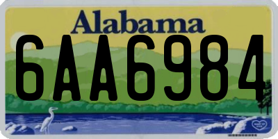 AL license plate 6AA6984
