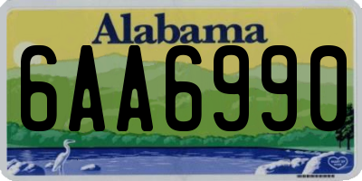 AL license plate 6AA6990