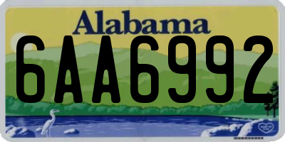 AL license plate 6AA6992