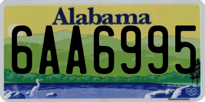 AL license plate 6AA6995