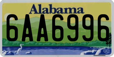 AL license plate 6AA6996