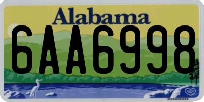 AL license plate 6AA6998