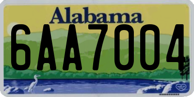 AL license plate 6AA7004