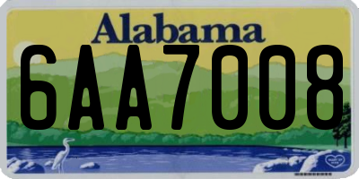 AL license plate 6AA7008