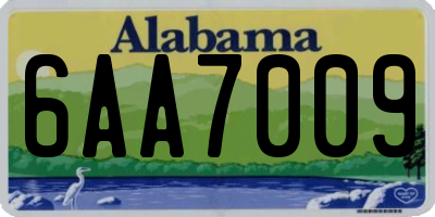 AL license plate 6AA7009