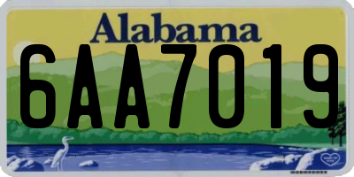 AL license plate 6AA7019