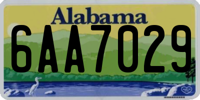 AL license plate 6AA7029