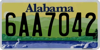 AL license plate 6AA7042