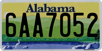 AL license plate 6AA7052