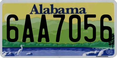 AL license plate 6AA7056