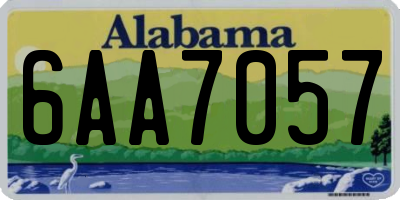 AL license plate 6AA7057