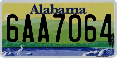 AL license plate 6AA7064