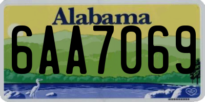 AL license plate 6AA7069