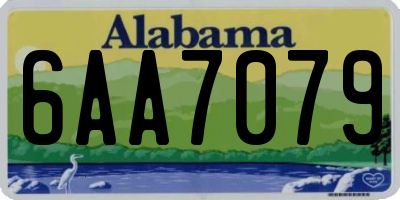AL license plate 6AA7079