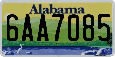 AL license plate 6AA7085