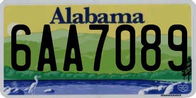 AL license plate 6AA7089