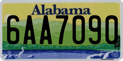 AL license plate 6AA7090