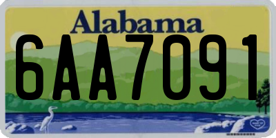 AL license plate 6AA7091