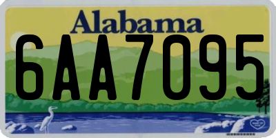 AL license plate 6AA7095