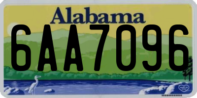 AL license plate 6AA7096