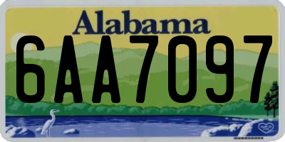 AL license plate 6AA7097