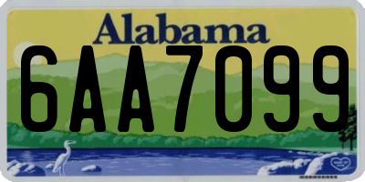 AL license plate 6AA7099